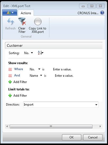 Request Pages (XMLPorts)